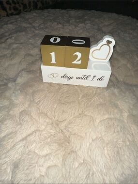 Icing Gold and White 'Days Until I Do' Countdown Blocks